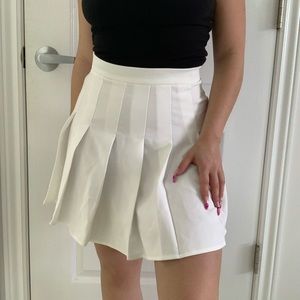White Pleated school girl skirt
